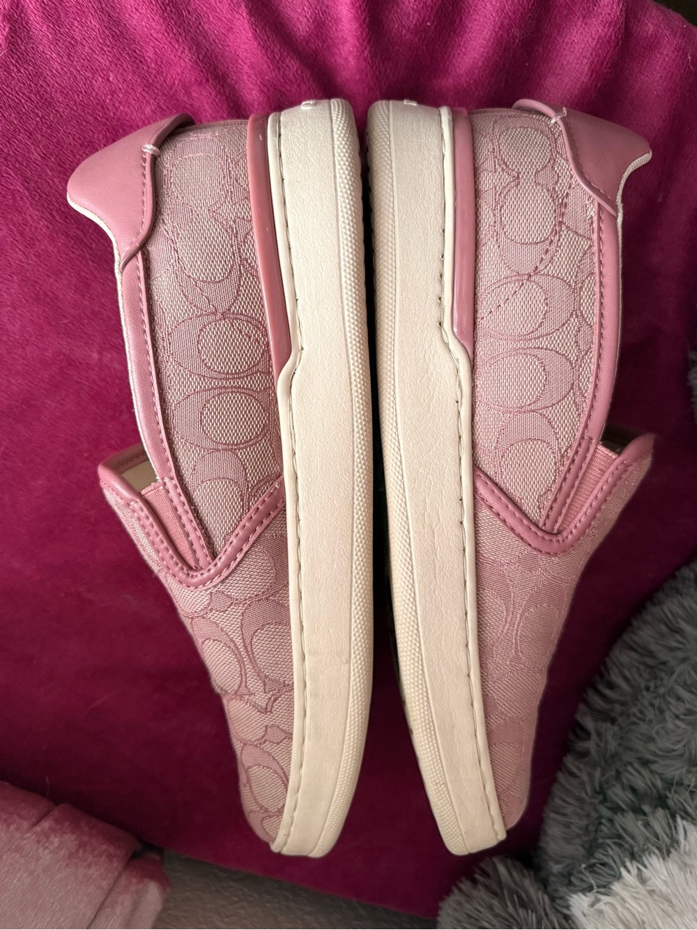 Coach Wells Slip-On Sneakers In Pink Size 9.5 View 4